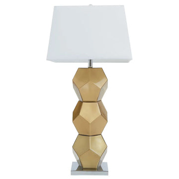 Aleli Gold & Chrome Glass Base Table Lamp