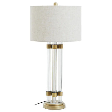 Emran Clear Glass Gold Base Table Lamp