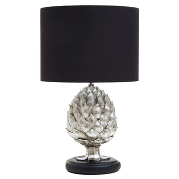 Bohemian Silver Artichoke Table Lamp