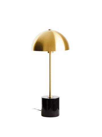 Marlott Brass Dome Black Base Table Lamp