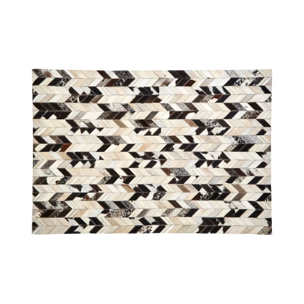 Bosin Safira Small Black & White Patchwork Rug