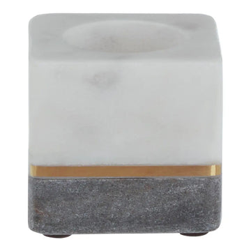 6Pcs Kyrin White & Grey Marble Tealight Holders