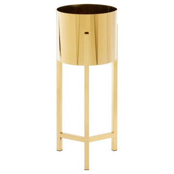 Dermont Large Gold Stainless Steel Planter