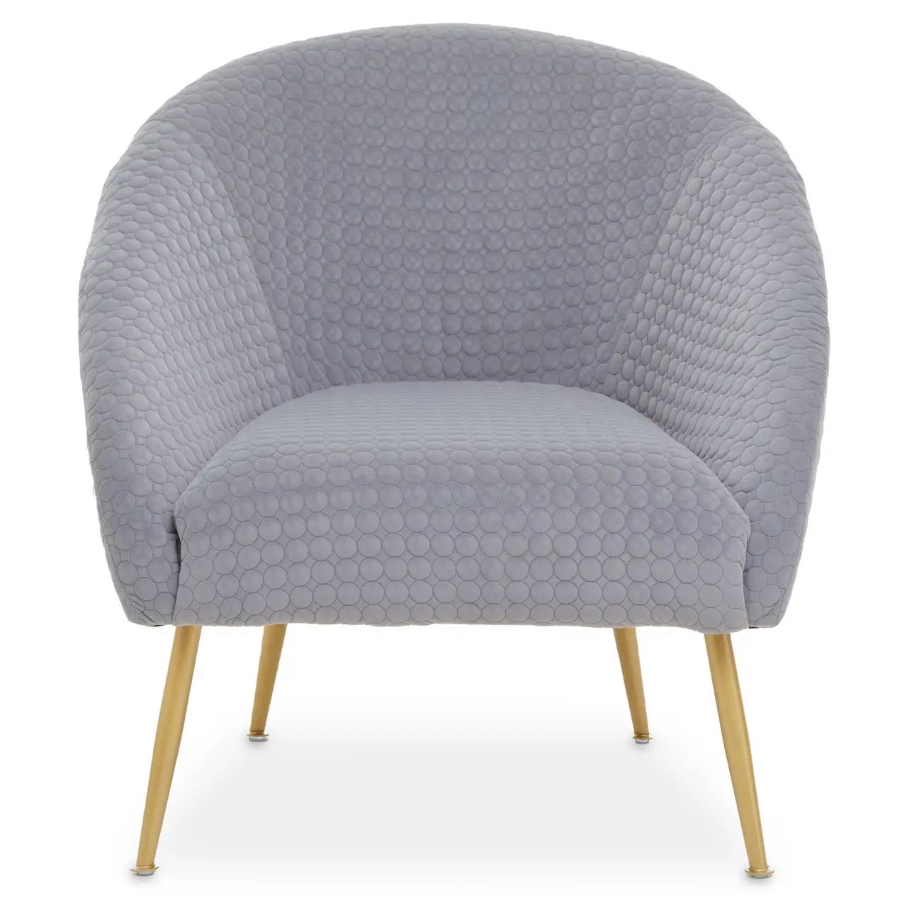 Rania Grey Velvet & Gold Occasional Chair