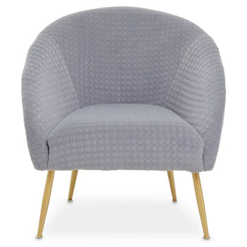 Rania Grey Velvet & Gold Occasional Chair