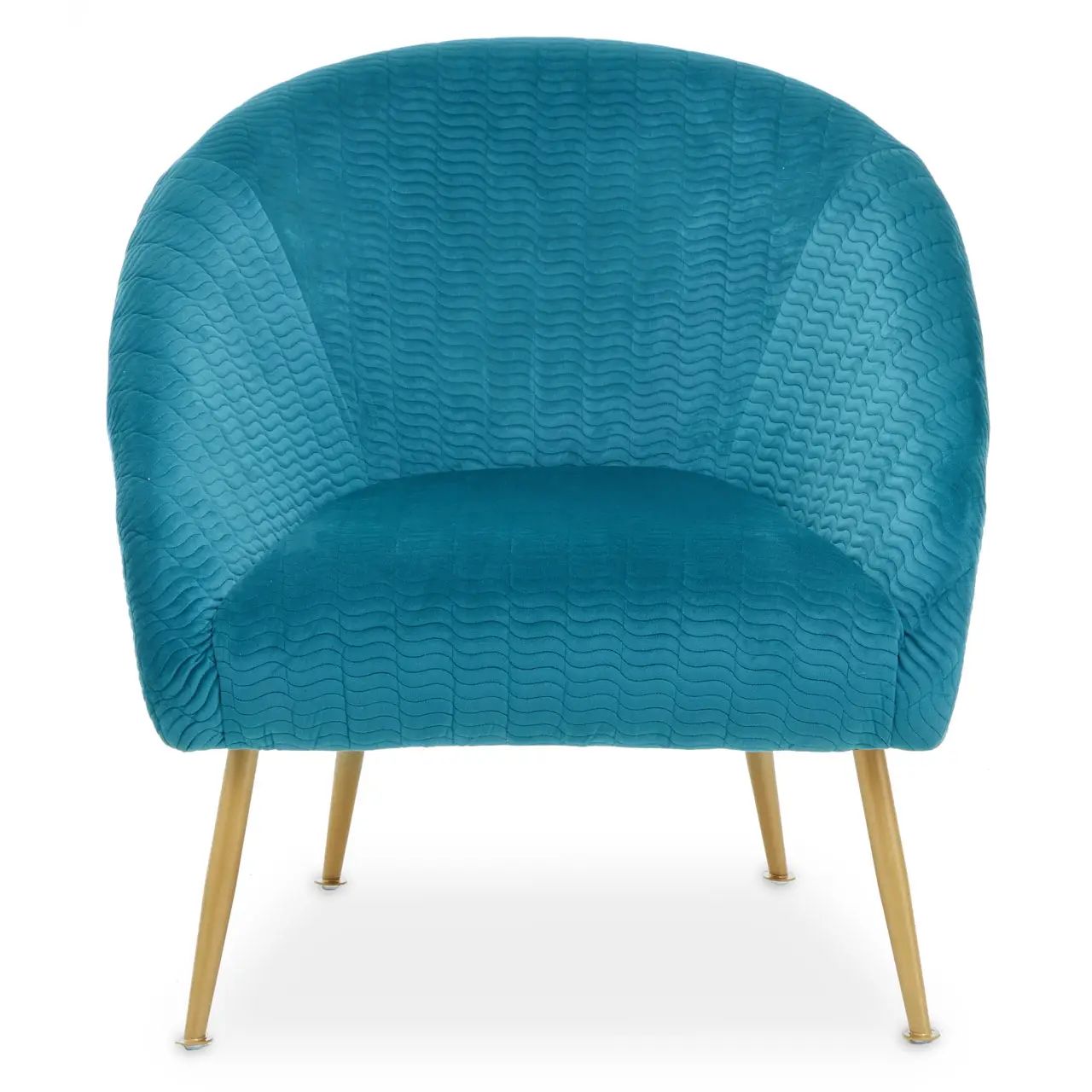 Rania Blue Velvet & Gold Occasional Chair