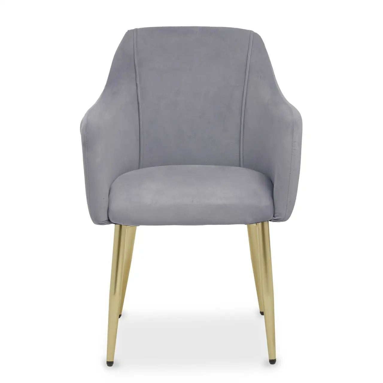 Marcy Grey Velvet & Gold Dining Chair