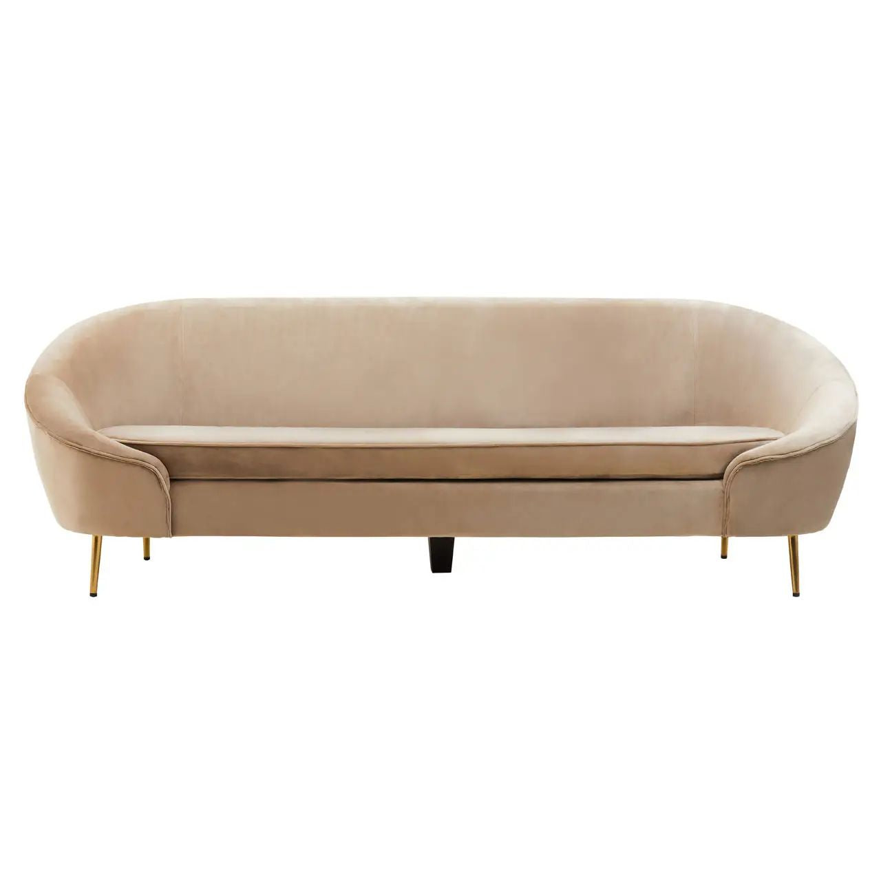 Valeen 3 Seater Mink Velvet Sofa