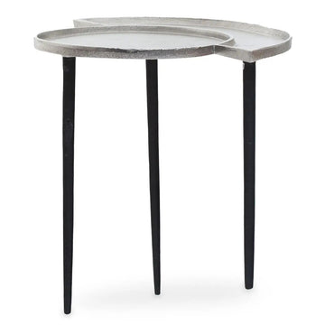 Signos Silver Top Metal Side Table