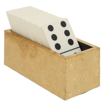 Winston Games White & Gold Domino Set