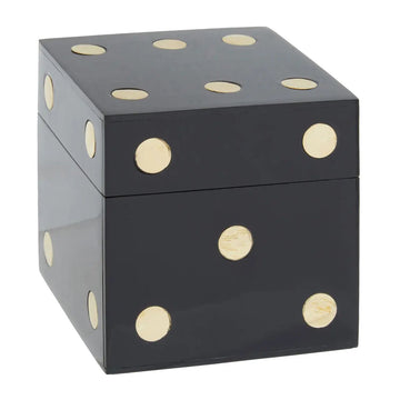 Winston Black & Gold Dice Box