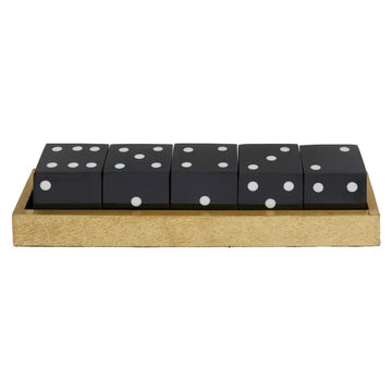 Winston Games Black Metallic Dice Set