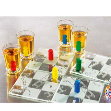 Snakes and Ladders Drinking Game with Shot Glasses