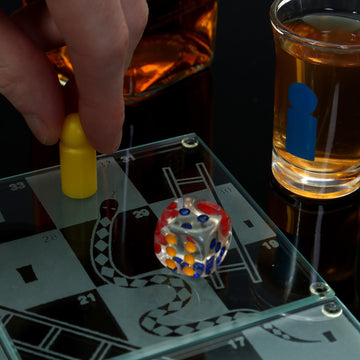 Snakes and Ladders Drinking Game with Shot Glasses
