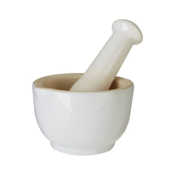 White Finish Kitchen Mortar & Pestle Set
