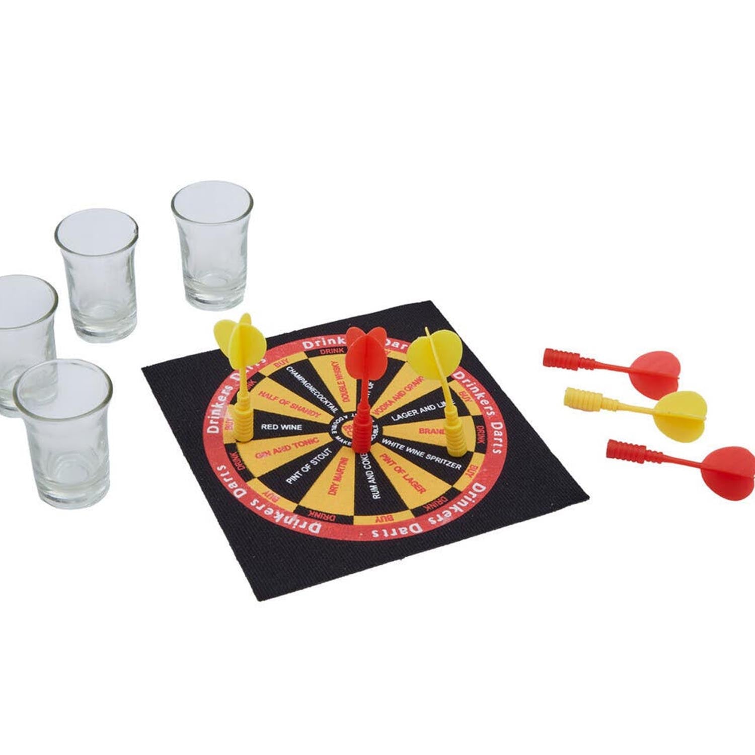 Drinkers Darts Fun Shot Glass Drinking Game Set