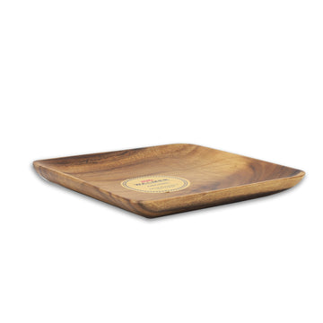 20cm Acacia Wood Square Serving Dish Plate