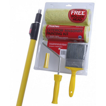 Twin Head Masonry Kit 9" Pole Roller Head Stick System Frame