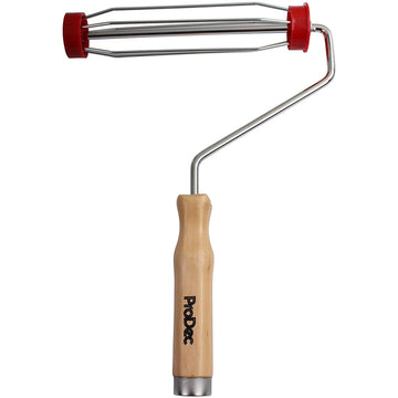 9" Wooden Handle Screw Fit Paint Roller 8mm Bar Cage Frame