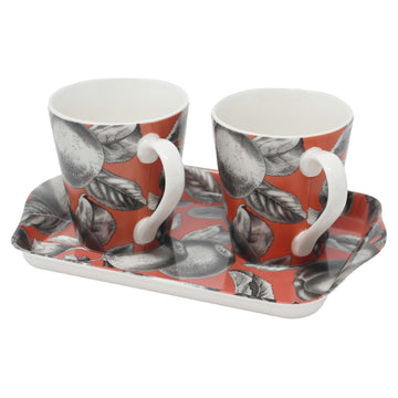 200ml Pimpernel Ponoma 3Pcs Mini Mugs and Melamine Tray