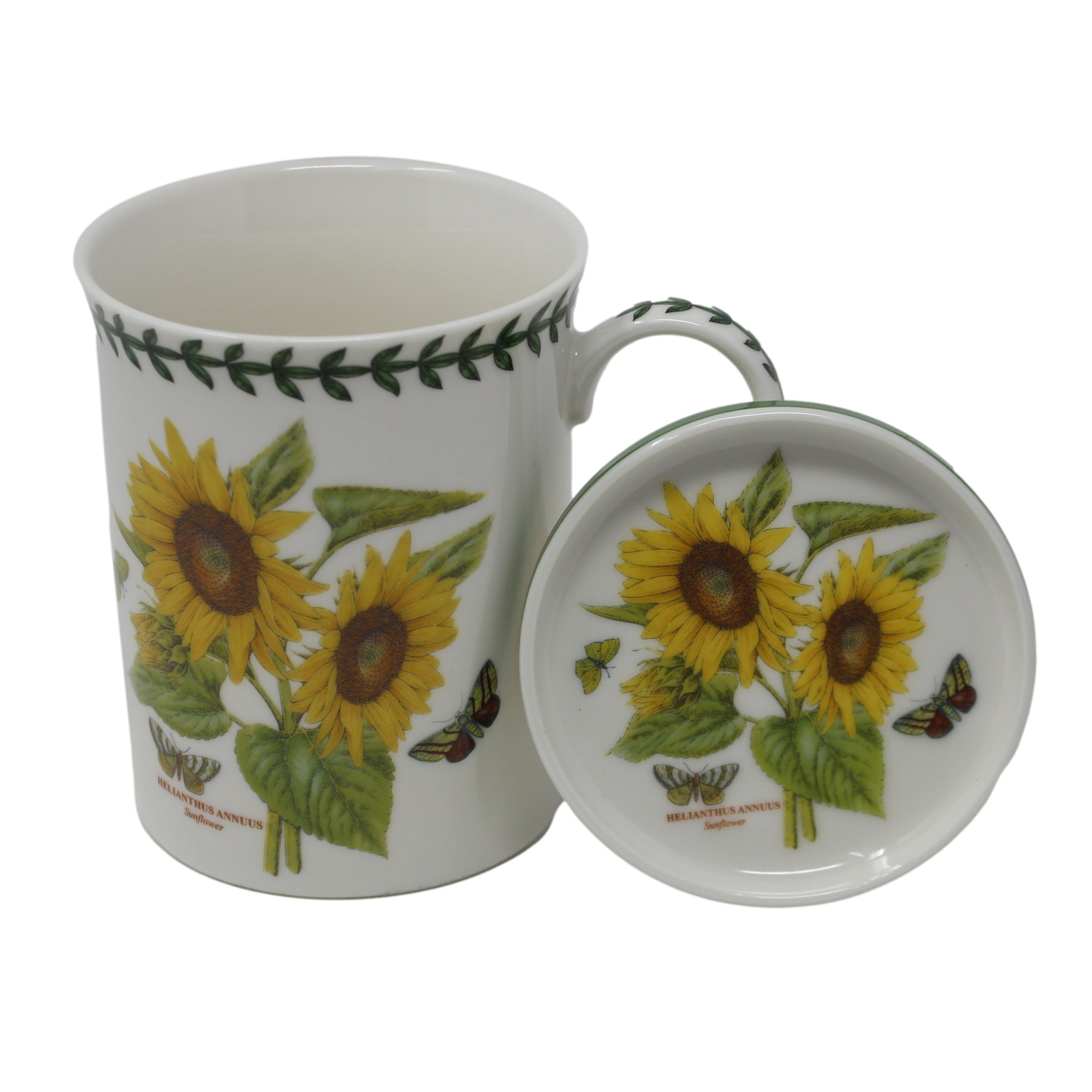 12OZ Portmeirion Sunflower Ceramic Mug and Coaster Set