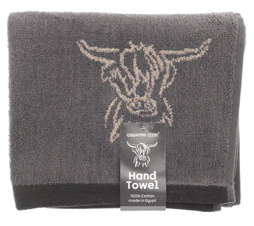 2pk Highland Cow Jacquard Tea Towel - Sage & Cream