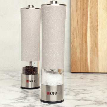 Haden Speckle Putty Electronic Salt And Pepper Mill Set