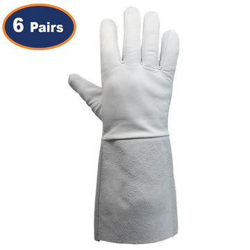 6Pairs 2XL Grey Premium Tig Welding Gauntlets