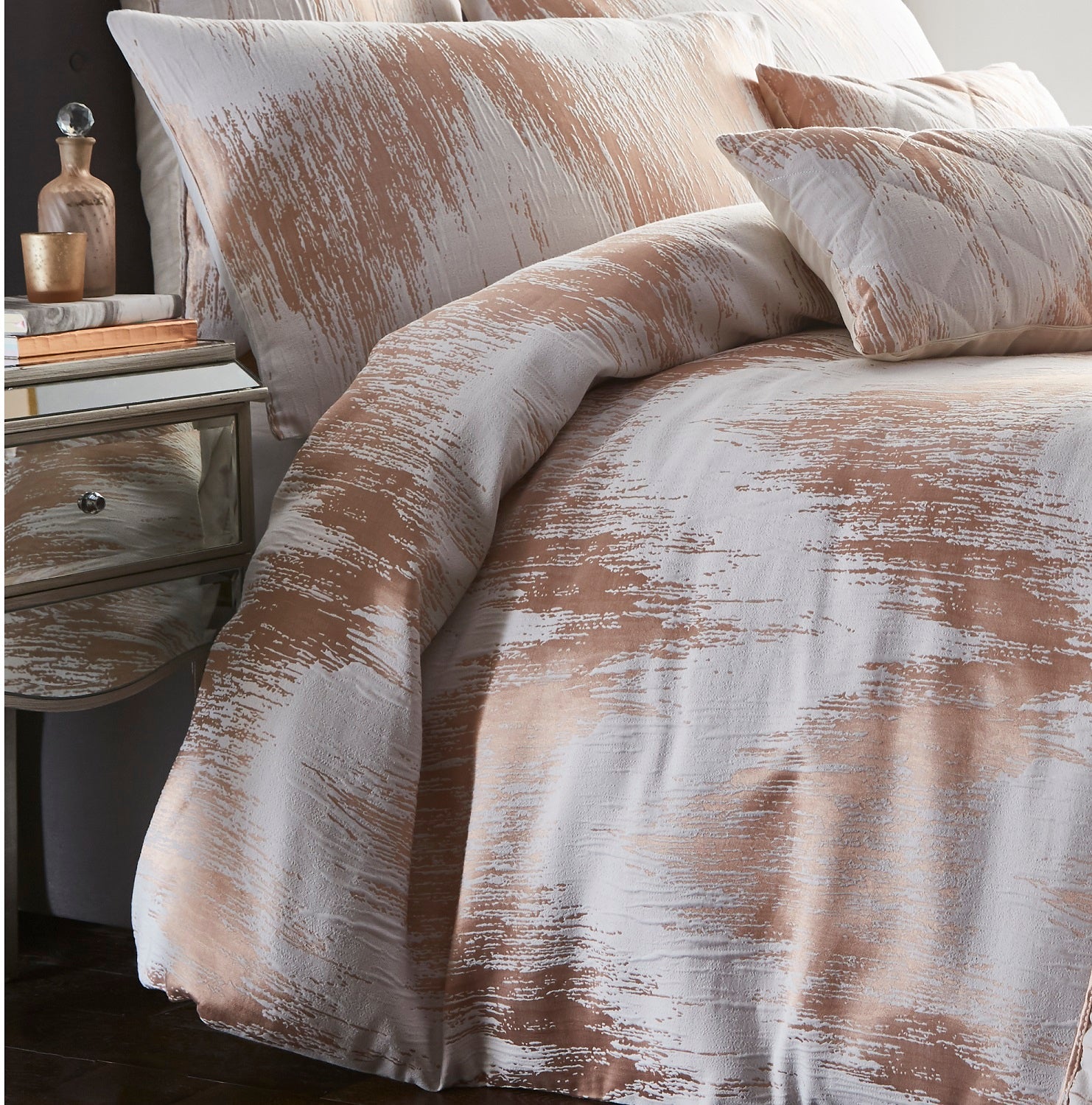 Rose gold deals king bedroom set