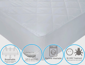 Luxury Quilted Double Bed Mattress Protector