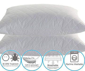 Pair of Quilted Pillow Protector