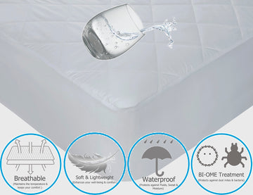 Extra Deep Waterproof Mattress Protector King Bed Size