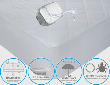 Extra Deep Waterproof Mattress Protector Double Bed Size