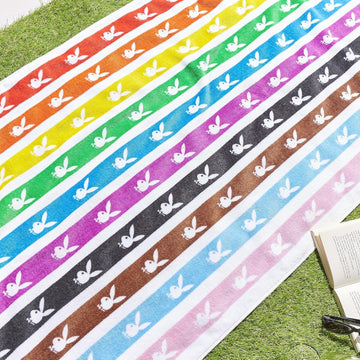 Playboy Rainbow Bunny Beach Towel - Multi