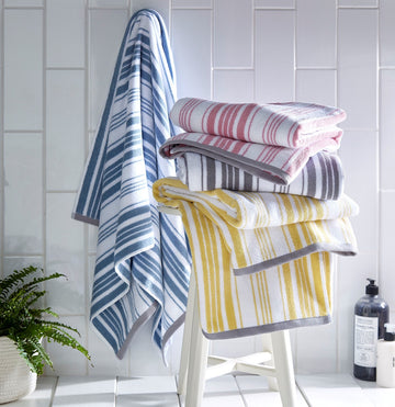 Regency 100% Cotton Bath Towel - Ochre Yellow & Grey