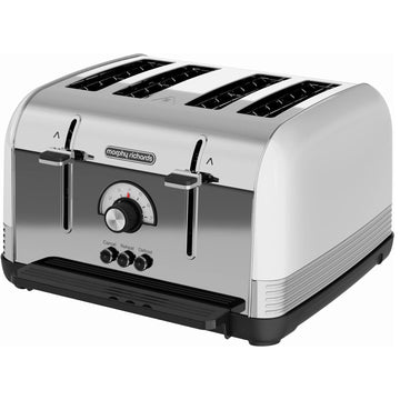 Morphy Richards 1800W White Stainless 4-Slice Toaster