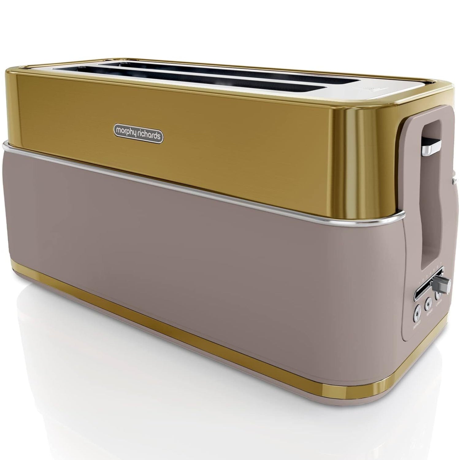 Morphy Richards Gold Stainless 4-Slice Long Slot Toaster