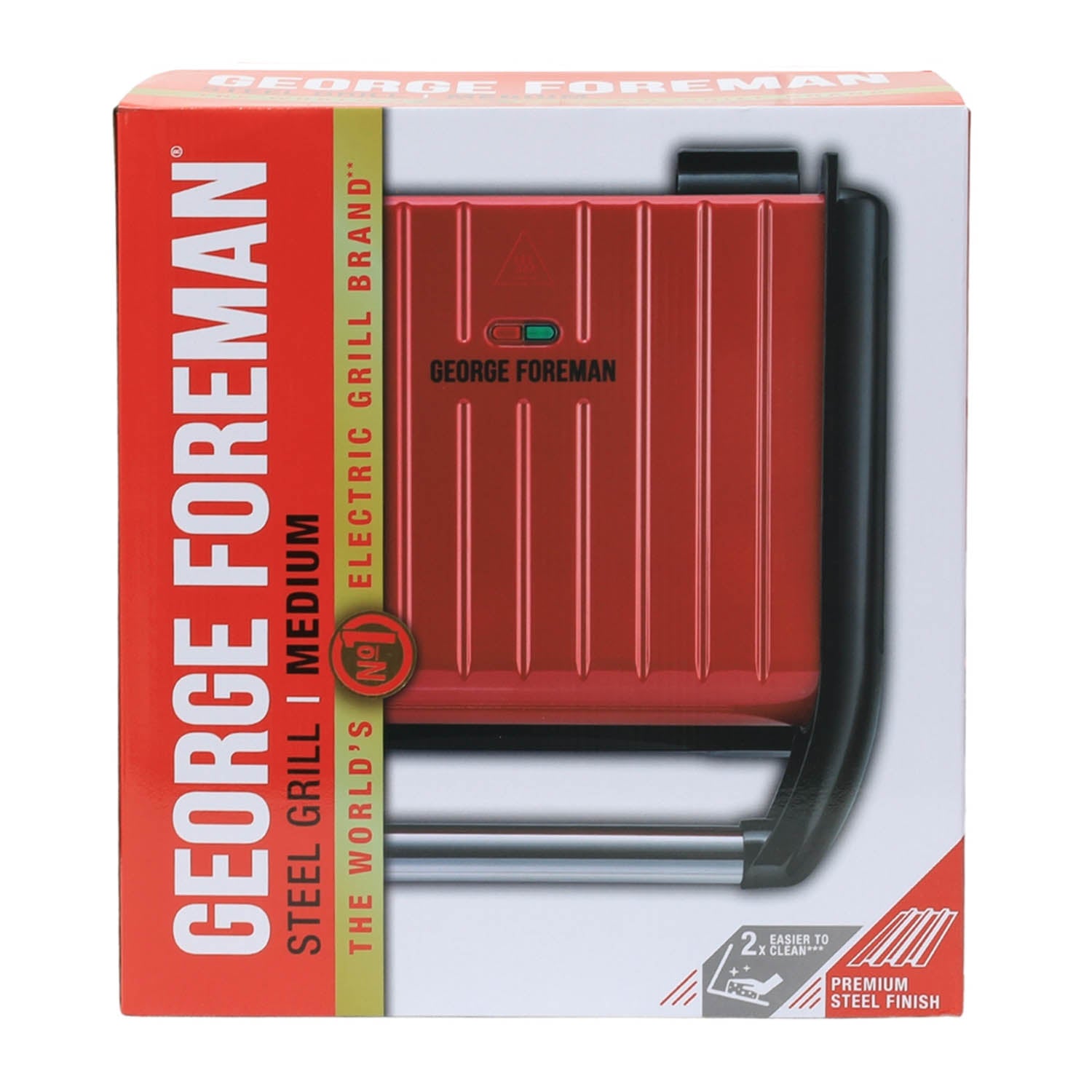 George Foreman 1650W Red Electric Non-Stick Grill Plate