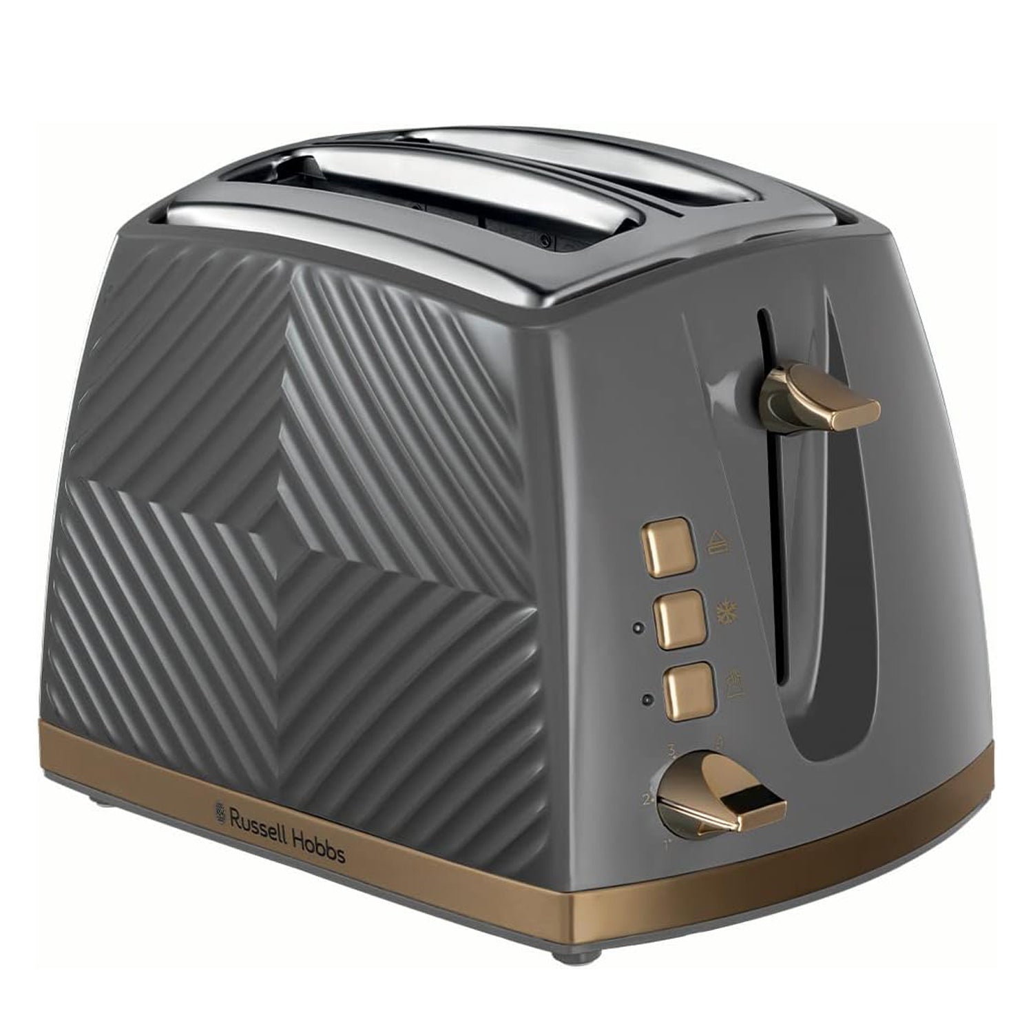 Russell Hobbs 2 Slice Grey Extra Wide Slots Toaster