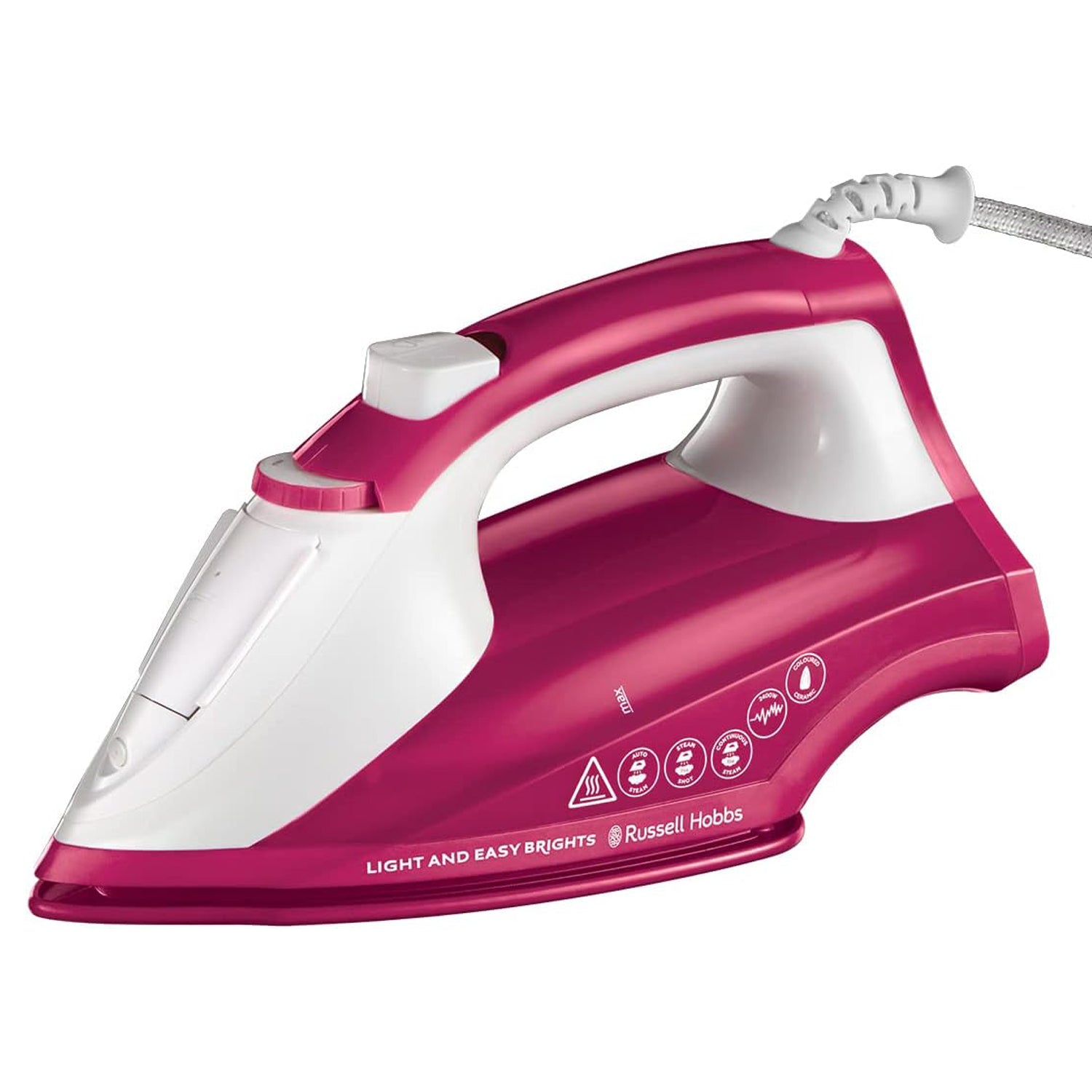 Russell Hobbs Ceramic Soleplate 2400W 240ml Water Tank Steam Iron