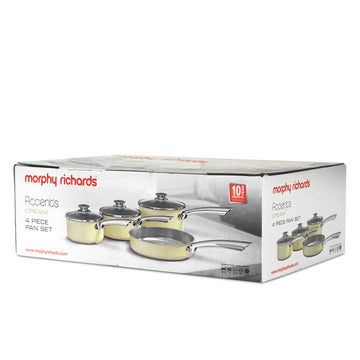 Morphy Richards 4Pc Cream Induction Ready Cookware Set
