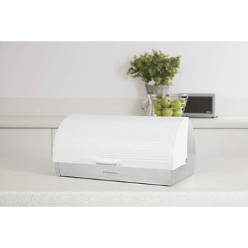 White Dune Roll Top Bread Bin