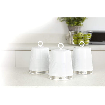 Dune Set of 3 White Canisters
