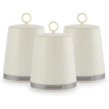 Dune Set of 3 Cream Canisters