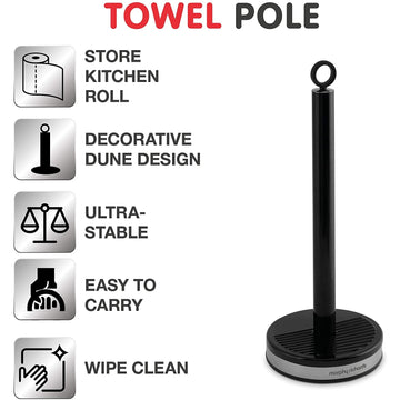 Dune Black Towel Pole