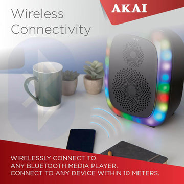 Akai 10W Black Square Bluetooth Speaker