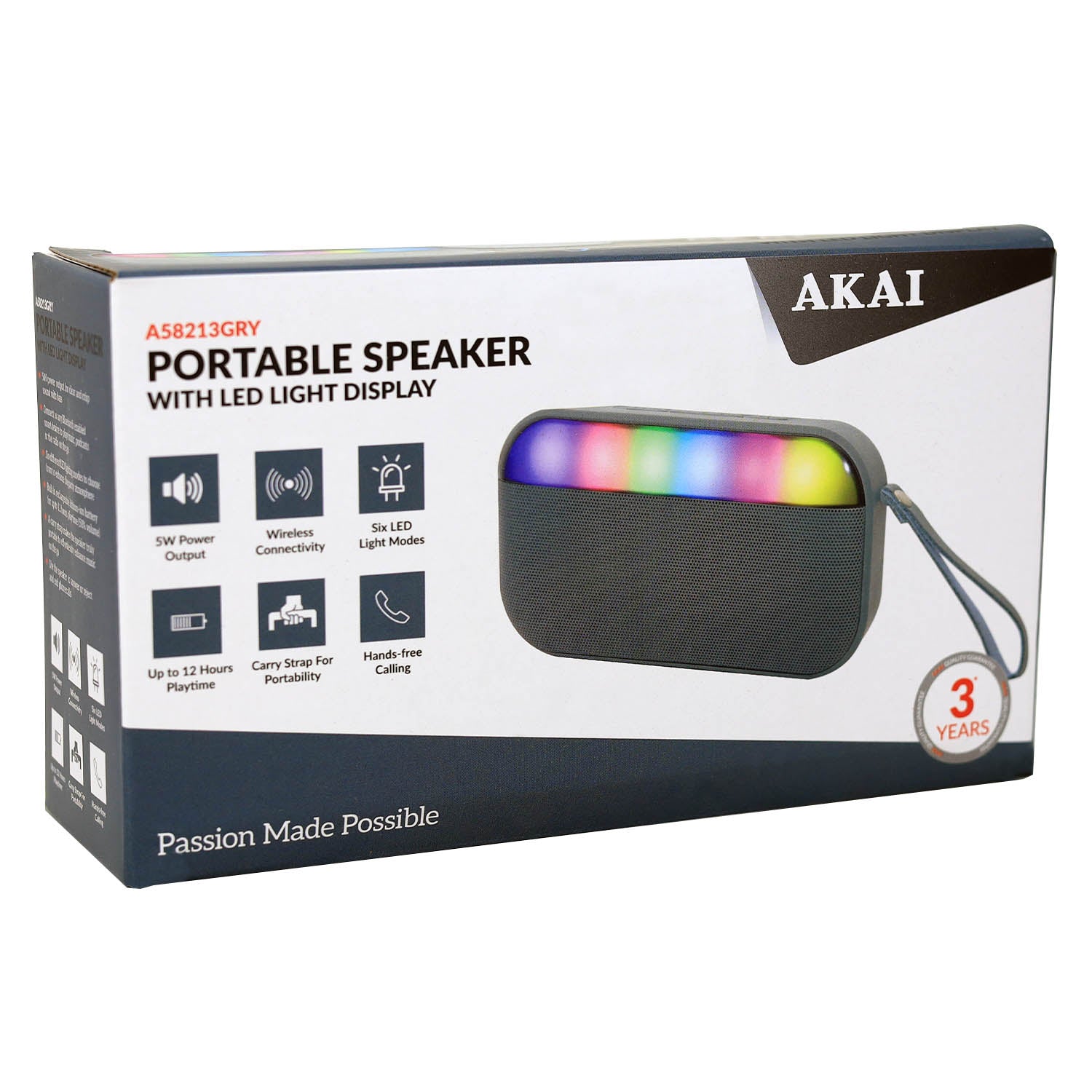 Wireless speaker with 2024 led lights