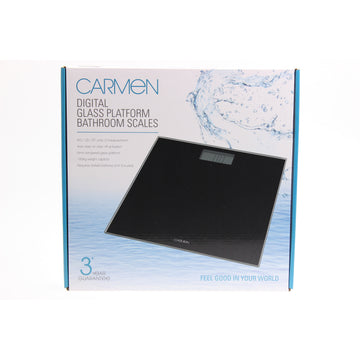 Carmen Black Digital Glass Bathroom Scales