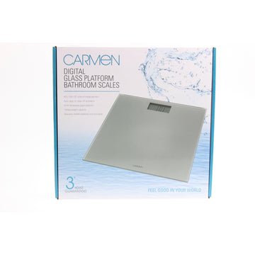 Carmen Silver Digital Glass Bathroom Scales