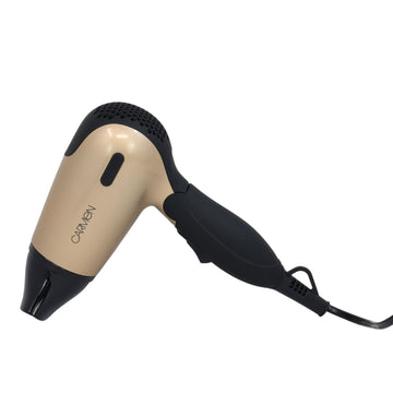 Carmen 1200W Black Gold Folding Hair Dryer Blower